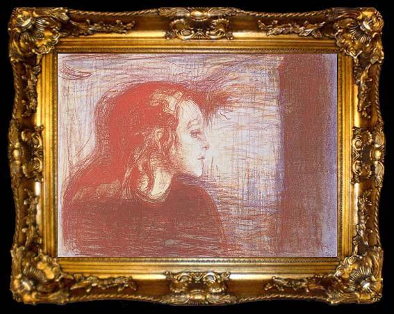 framed  Edvard Munch The Children is ill, ta009-2